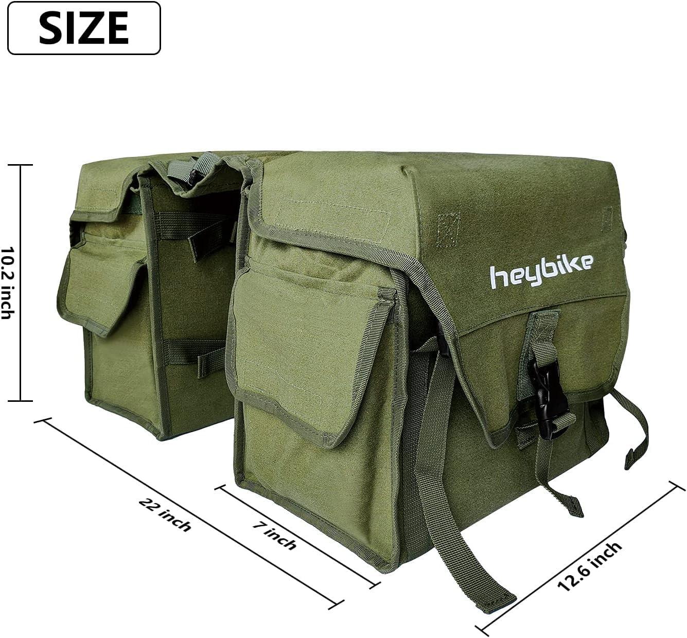 Heybike Saddlebag (Green), Bike Rack Pannier Bag for Electric bike