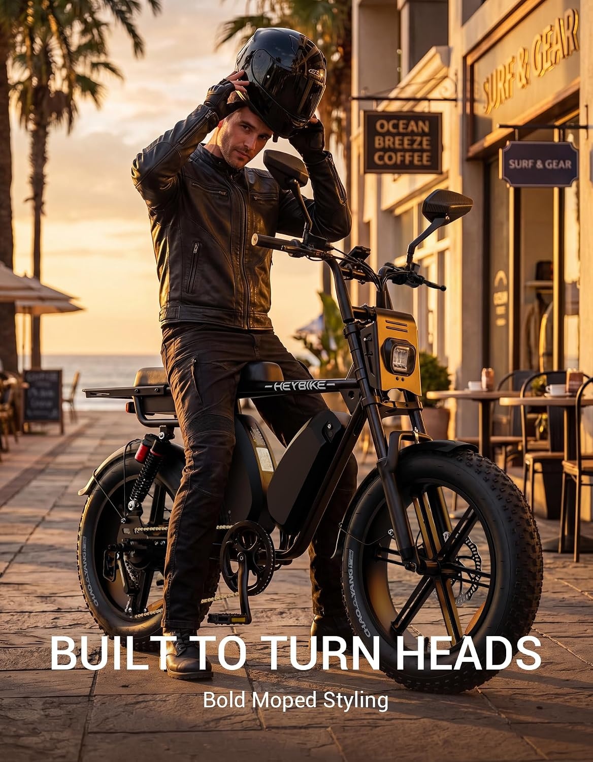 Heybike Saturn Electric Bike for Adults with 1800W Peak, 956.8Wh/1913.6Wh Removable Battery (52V 18.4A), 50/90 Miles, 20″x4.0″ Fat Tire All-Terrain Ebike for Commuting/Off-Road Riding(Dark Knight)