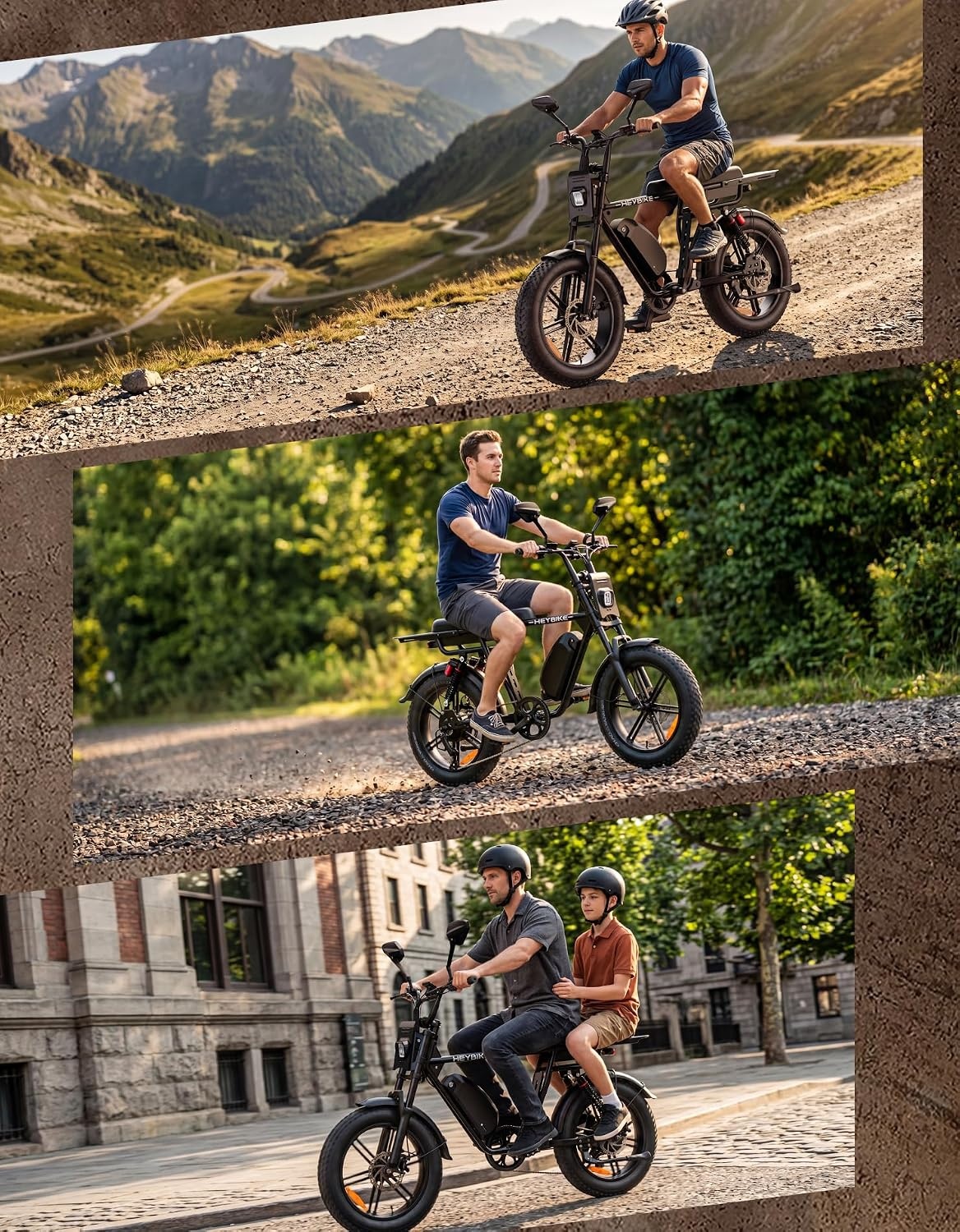 Heybike Saturn Electric Bike for Adults with 1800W Peak, 956.8Wh/1913.6Wh Removable Battery (52V 18.4A), 50/90 Miles, 20″x4.0″ Fat Tire All-Terrain Ebike for Commuting/Off-Road Riding(Dark Knight)