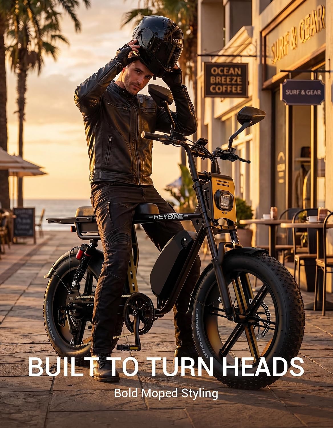 Heybike Saturn Electric Bike for Adults with 1800W Peak, 956.8Wh/1913.6Wh Removable Battery (52V 18.4A), 50/90 Miles, 20″x4.0″ Fat Tire All-Terrain Ebike for Commuting/Off-Road Riding(Phantom Black)