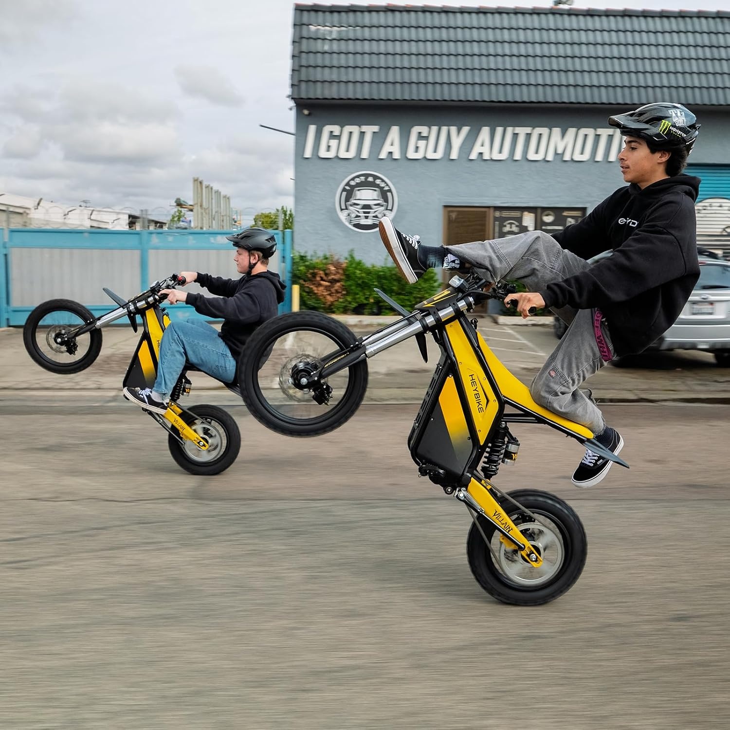 Heybike Villain Electric Dirt Bike with 4160W Motor 1352WH Battery, Up to 50 Miles Range, 14″/12″ Fat Tire Electric Bike with Hydraulic Brakes & Dual Suspension, Off-Road E-Bike(Sunflower Yellow)