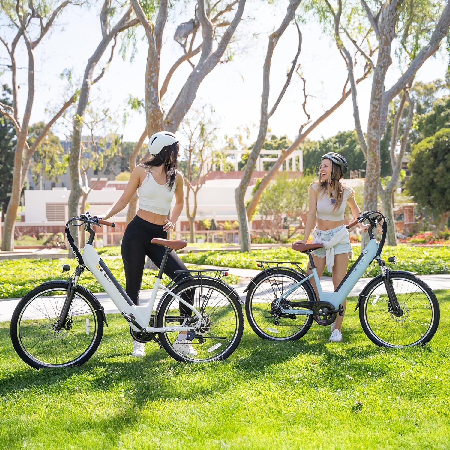 Heybike Cityscape 2.0 Electric Bike for Adults with Peak 1200W Motor, 468Wh Removable Battery, 50Miles 26″ Electric Commuter Bike, 7-Speed,UL Certified(Chalky white)